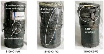 A review study on axial compression properties of UHPC columns confined by FRP